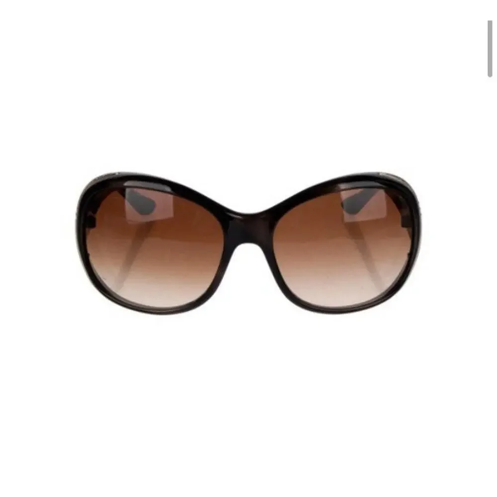 Bulgari Oversize Crystal Rhinestone Jackie O Style Sunglasses Tortoiseshell